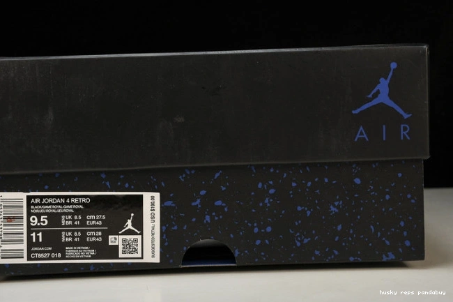 Rep Husky Royal Retro Game 4 Black Jordan CT8527-018 0702